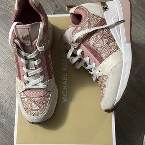 Michael Kors Women's Pink and Cream Sneakers